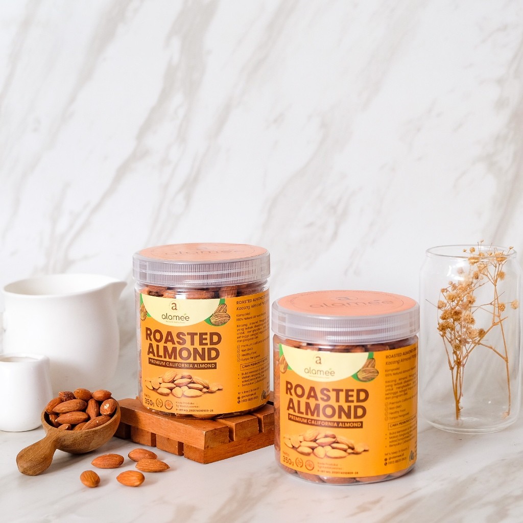 

ALAMEE Kacang Almond Panggang Natural Roasted Almon Grade A 350 Gram