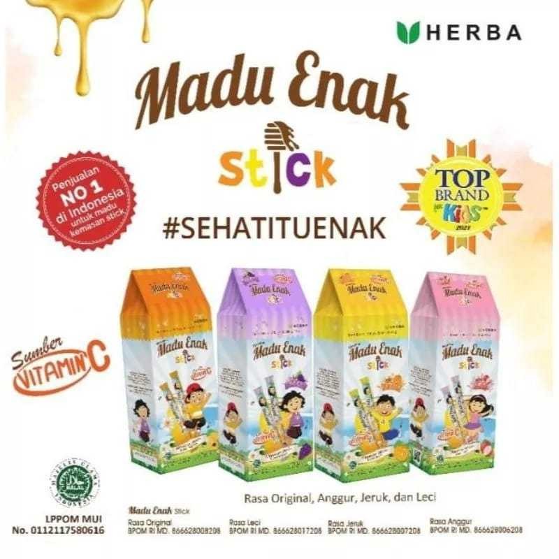 

Madu Enak Stick Vitamin C | Isi 20 Stick @ 15 Gr | Herba