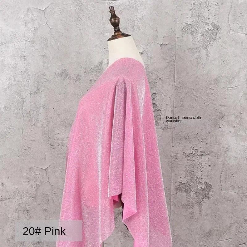 

Sparkling Yarn Fabric Pink Dress Background Decorative Clothing Apparel Sewing Fabric Wholesale Cloth Meters Diy Material