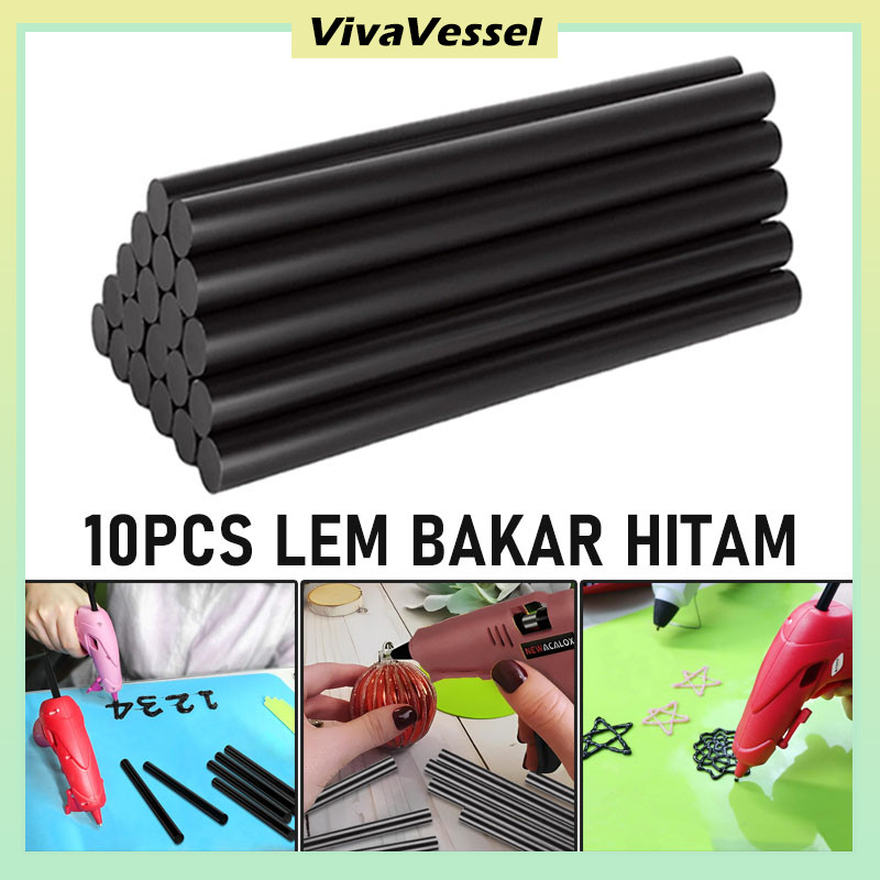 Refill Lem Tembak Kecil Hitam/10Pcs Lem Bakar Hitam/Lem Jerman Hitam Bakar Ajaib