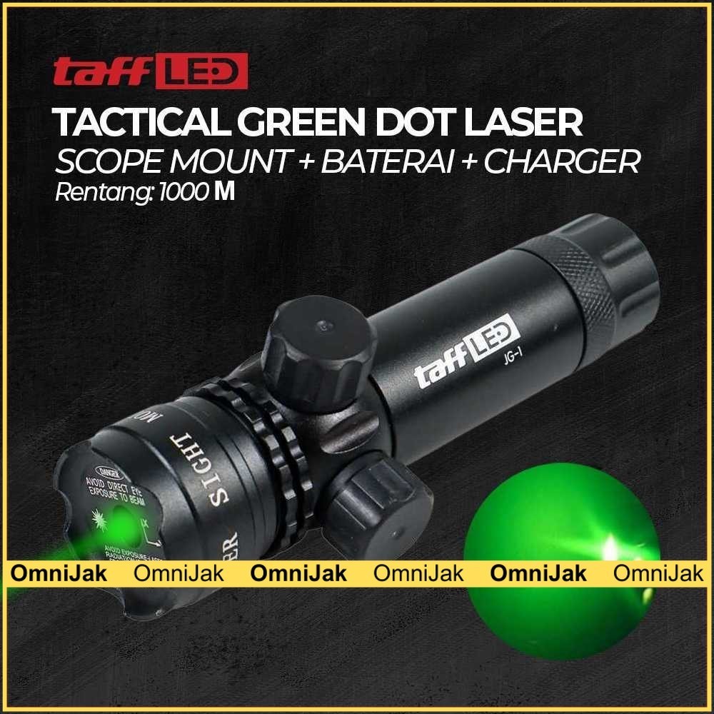 TaffLED Laser Tactical Green Dot Scope Mount Baterai Charger - JG-1 toko medan amplas