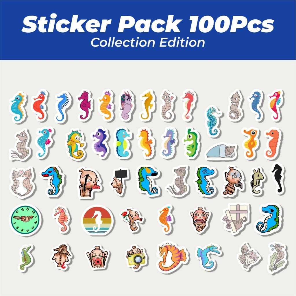 

Hot Sticker Hewan Kuda Laut Lucu Anti Air Stikers Berperekat Waterproof Sticker Decal Buat Motor Helm Buku Journal Koper Casing HP Laptop Botol Minum