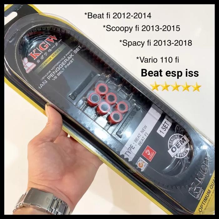 VANBELT V-BELT+ROLLER ORI KGW MOTOR BEAT FI/BEAT ESP ISS/SCOOPY FI dll