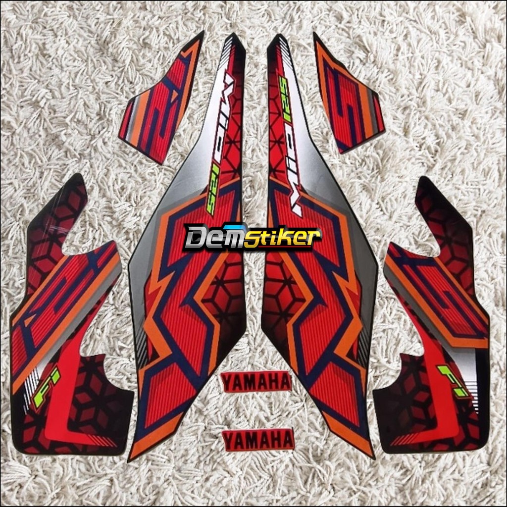 Striping Yamaha Mio m3 125 mio125 2024 hitam merah list body standar Jaya Striping