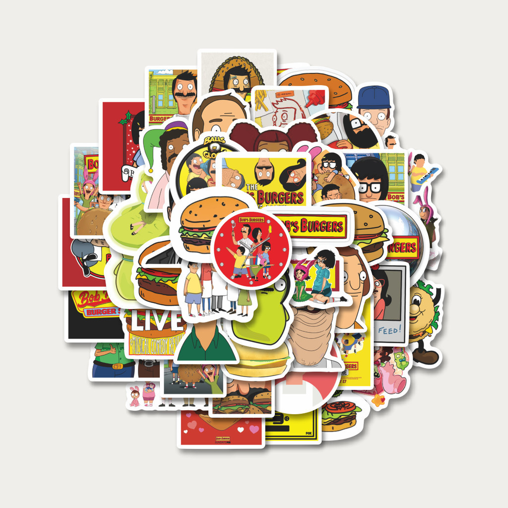 

Sticker Pack Stiker Kartun Bob Burgers | Sticker TUMBLR | Stiker LAPTOP KOPER HELM