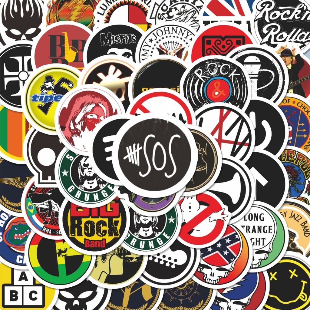

100PCS Lucu Stiker Logo Melingkar Stiker Stiker Aesthetic Stiker Anti Air Stikers Berperekat Waterproof sticker decal buat Motor Helm Buku Journal Koper Casing HP Laptop Botol Minum Hadiah anak
