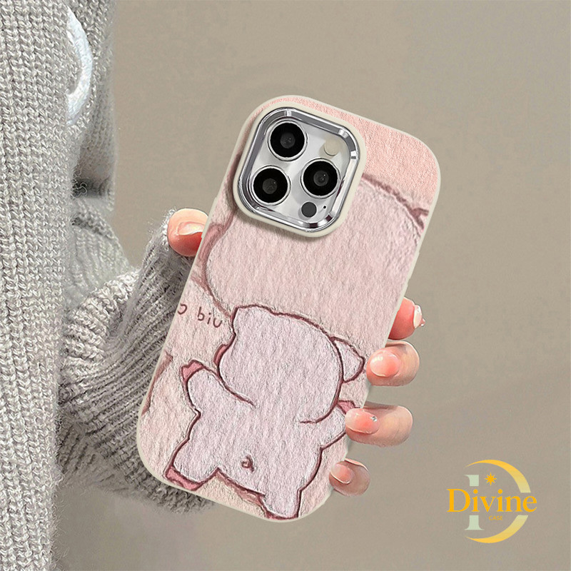 Casing IPhone Babi merah muda Soft Case Lucu Chubby Case Fashion Cocok untuk iPhone 11 12 13 14 15 1