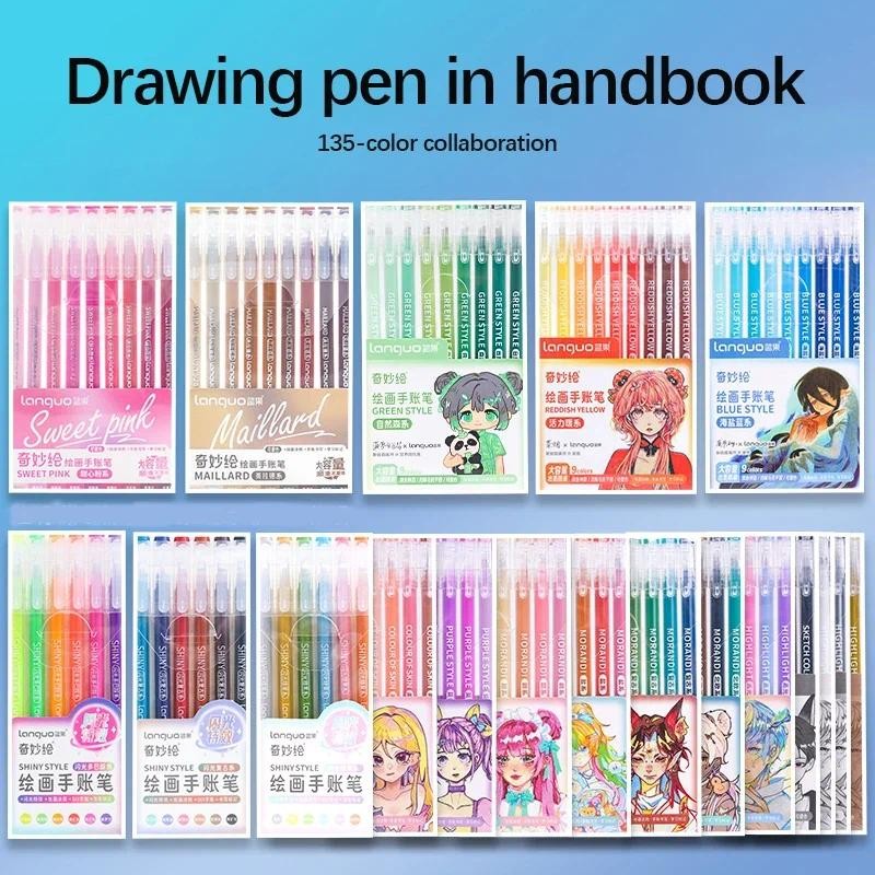 

12-135Colors Morandi Multi-Color Gel Pens Set Diy Handbook Pen Student Writting Markers Art Painting Stationery School Supplies