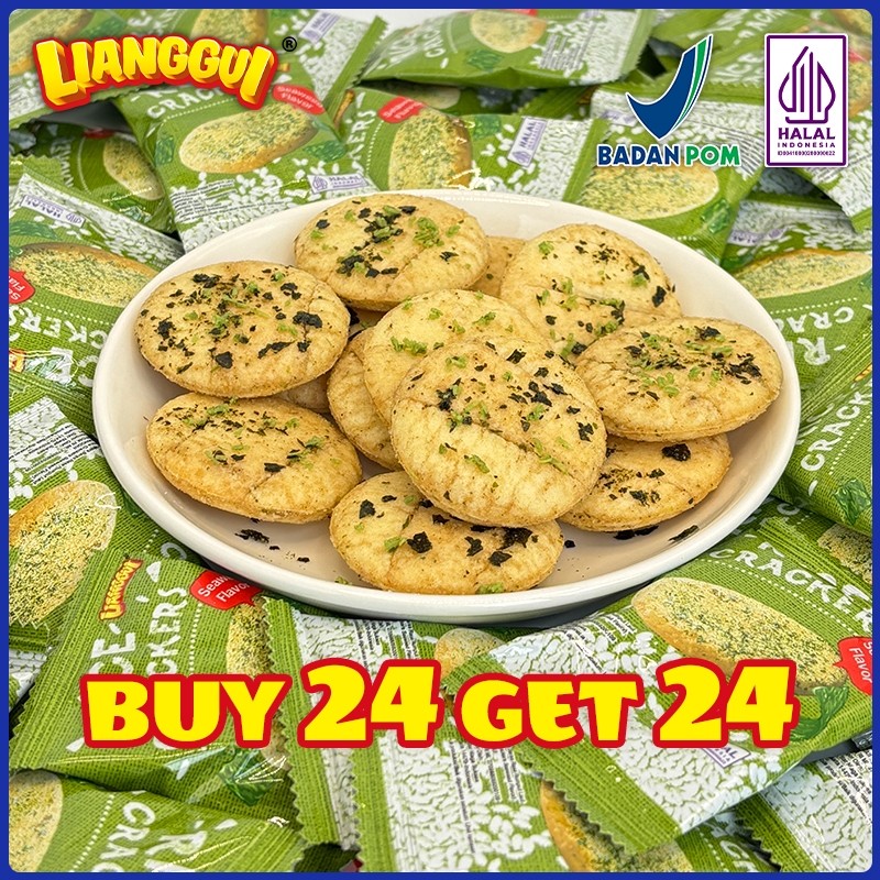 

Buy24Get24 Nori Crackers Cemilan Renyah Rasa Rumput Laut Snack Viral Cocok untuk Kantor Keluarga