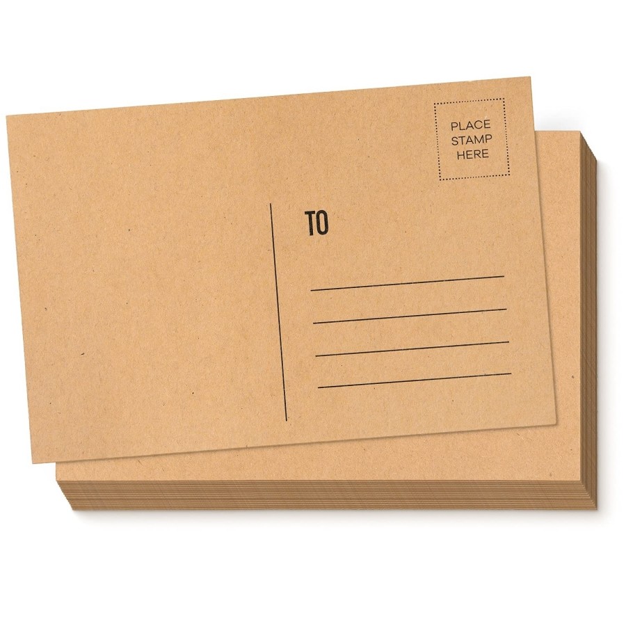 

60 Pcs Brown 4x6 Blank Post Cards, Blank Mailable Postcards Set. Make Your Own Printable Postcards. 300gsm Postcard Paper Cards