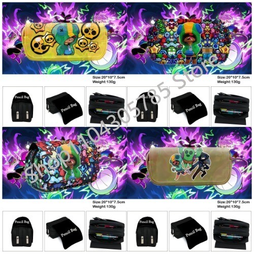

Anime Accessories Printed Flap Pen Bag Stationery Box Pencil Case Primary and Secondary School Student School Bag Cartoon