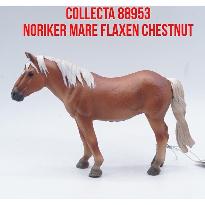 Collecta 88953 Noriker Mare Flaxen Chestnut Horse Kuda Noriker Mainan Binatang Miniature Hewan Anima