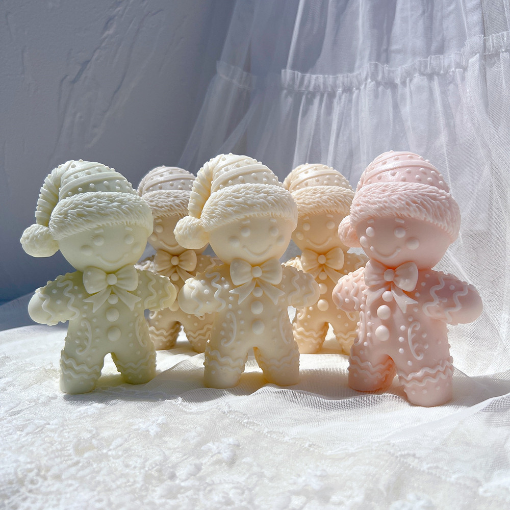 

Gingerbread Man Silicone Candle Mold Design Silicone Mold Ornaments Soy Wax Silicone Mould Xmas Decor