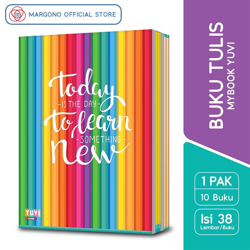 

My Book Yuvi Buku Tulis Ukuran A5 ATK 38 Lembar - 10 Buku