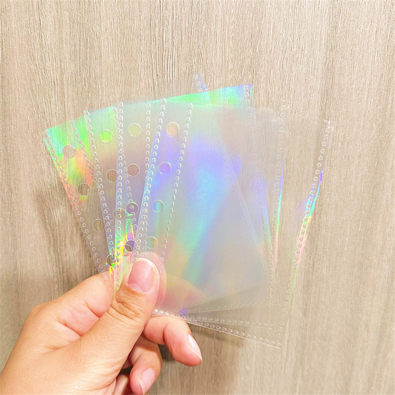 

M5 Candy Color 5Holes Loose Leaf Ledger Cover Transparency PVC Notebook Loose leaf Shell Three Fold Mini Notebook