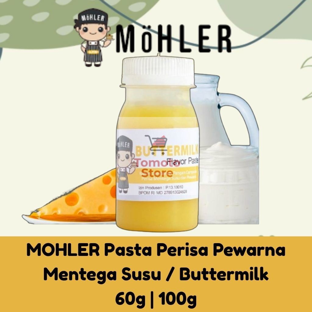

✨ TOMOTOSTORE ✨ MOHLER Pasta Perisa Pewarna Mentega Susu / Buttermilk