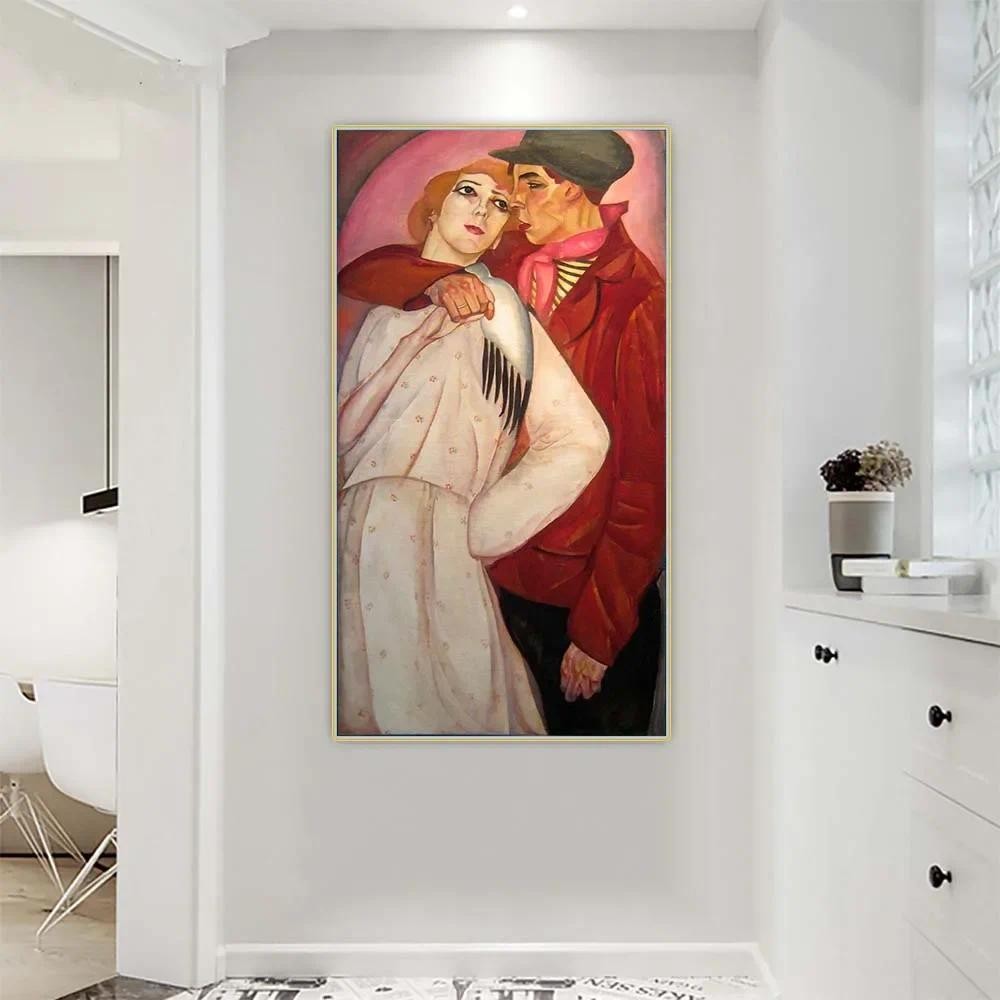 

Boris Grigoryev "Man With A Prostitute" Canvas Oil Paintings Aesthetics Decorative Background Decor Home Living Room Decoration