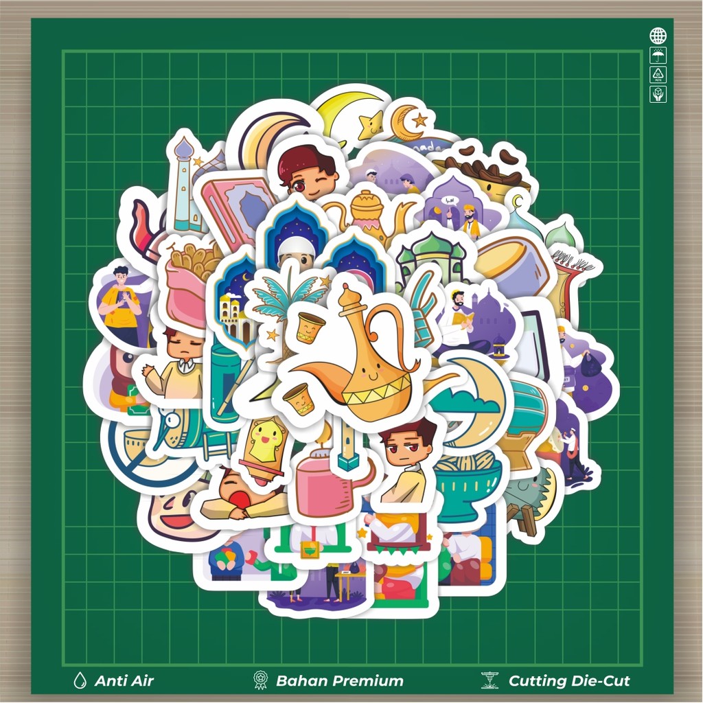 

HOT 50 PCS STIKER Stiker Perayaan Ramadhan Stiker Fashion Cars Decal Dingin Kartu Album Custom Vinyl Anti Air- Sticker Aesthetic Buku Journal Koper Casing HP Tablet Laptop Helm Motor Botol Minum