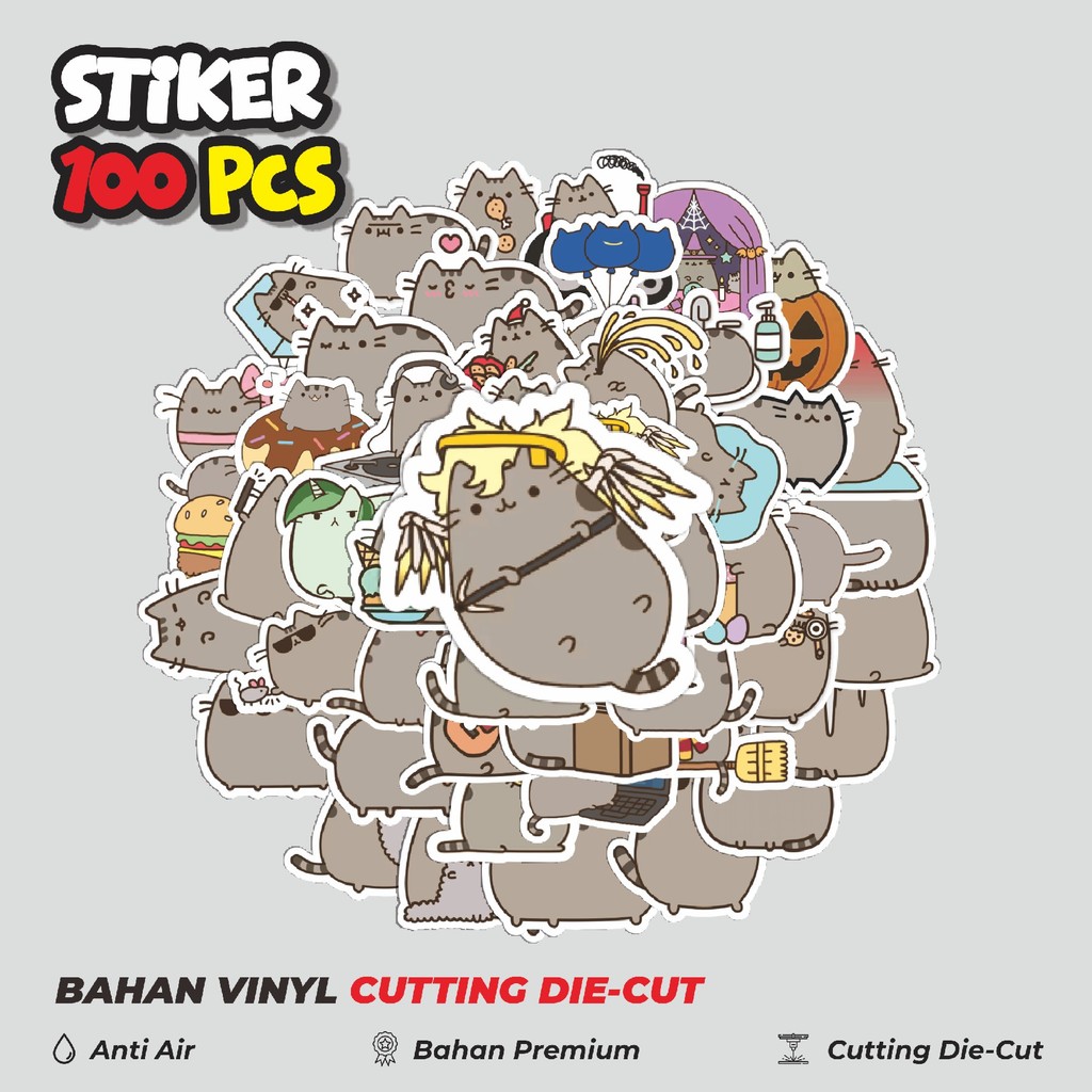 

Terbaru! 50 pcs Stiker Funny Pusheen Cats [Kucing Pusheen yang Lucu] Dekorasi Lucu Kreatif untuk Notebook, Skateboard, HP