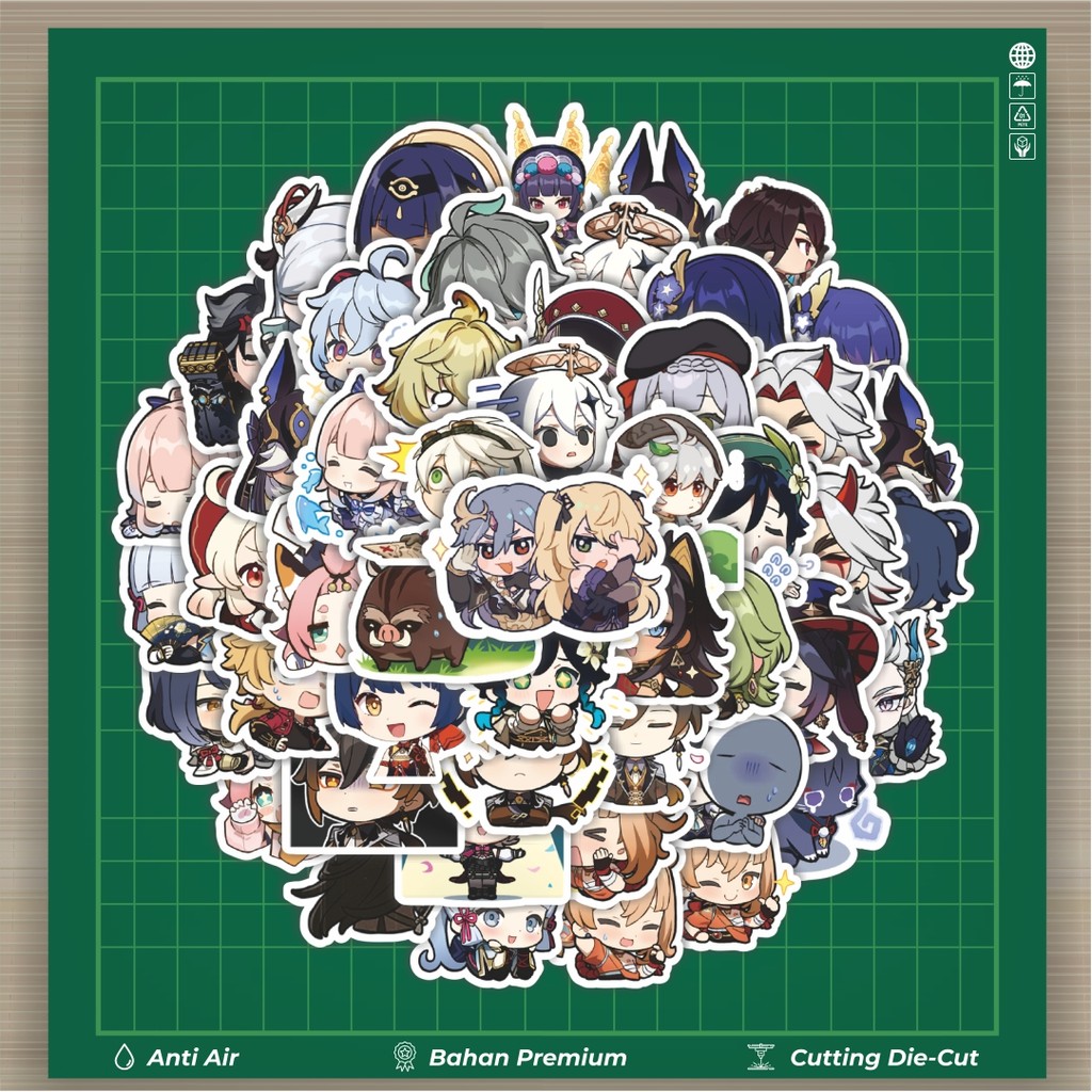 

HOT 50 PCS STIKER Stiker Anime Genshin Impact Versi 5 Stiker Fashion Cars Decal Dingin Kartu Album Custom Vinyl Anti Air- Sticker Aesthetic Buku Journal Koper Casing HP Tablet Laptop Helm Motor Botol Minum
