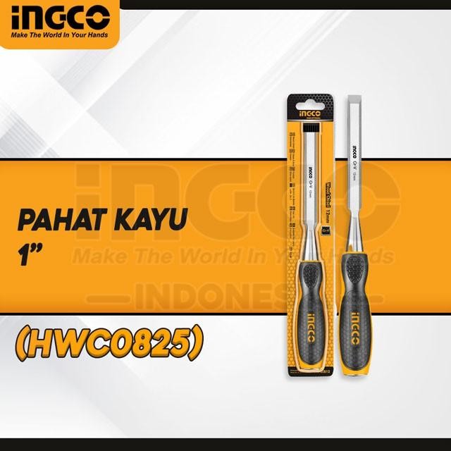 

Pahat Kayu Tatah Kayu 1 Inch 25mm INGCO HWC0825 Wood Chisel - new