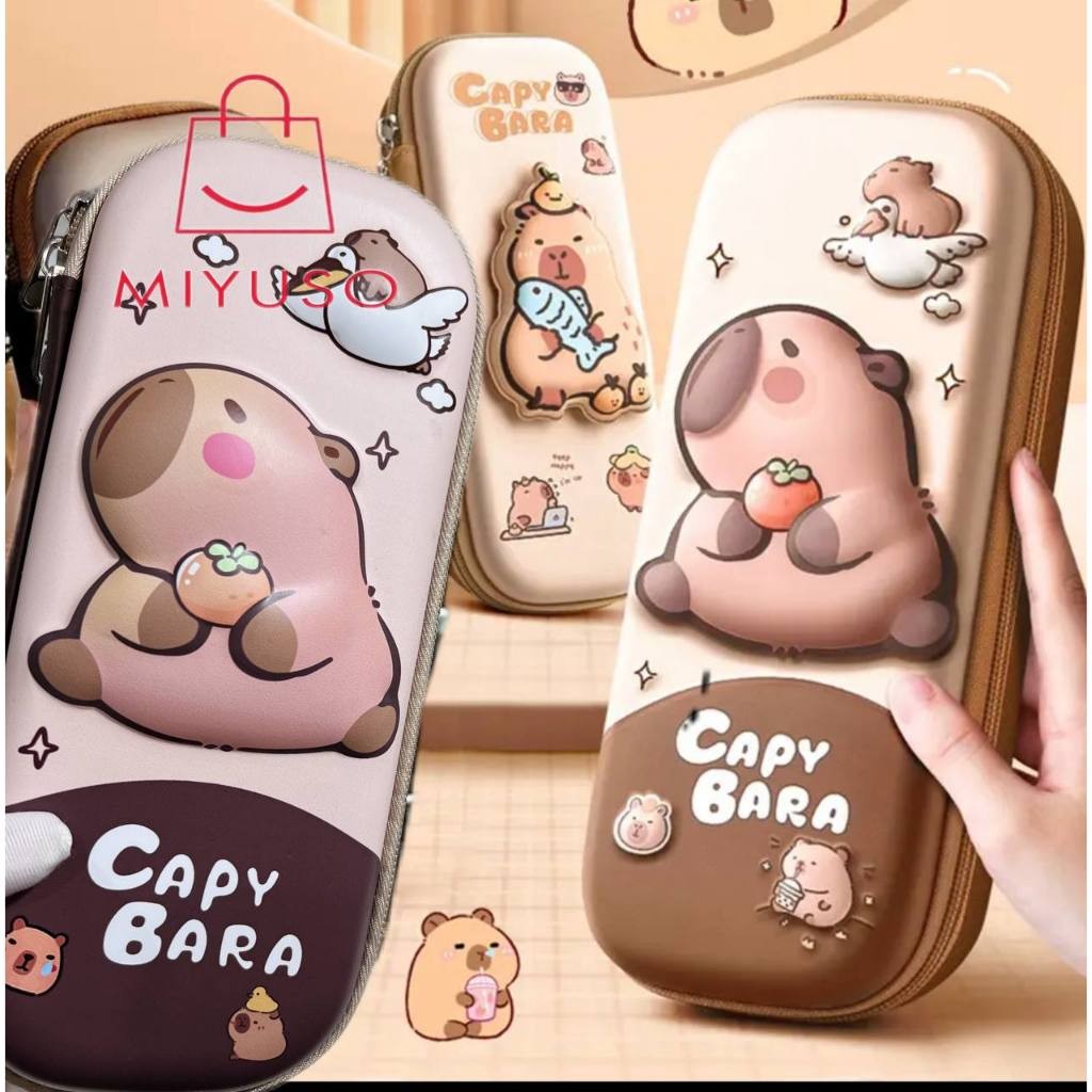 

Capy Bara Kotak Pensil 3D Tebal / Tempat Pensil Capybara / Kotak Pensil Anak CapybaraCO
