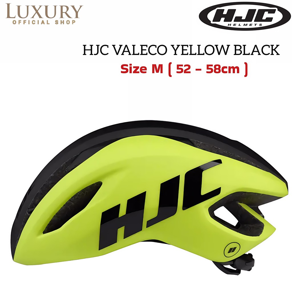 Helm Sepeda Helmet HJC Valeco Original Yellow Black Size M Road Bike