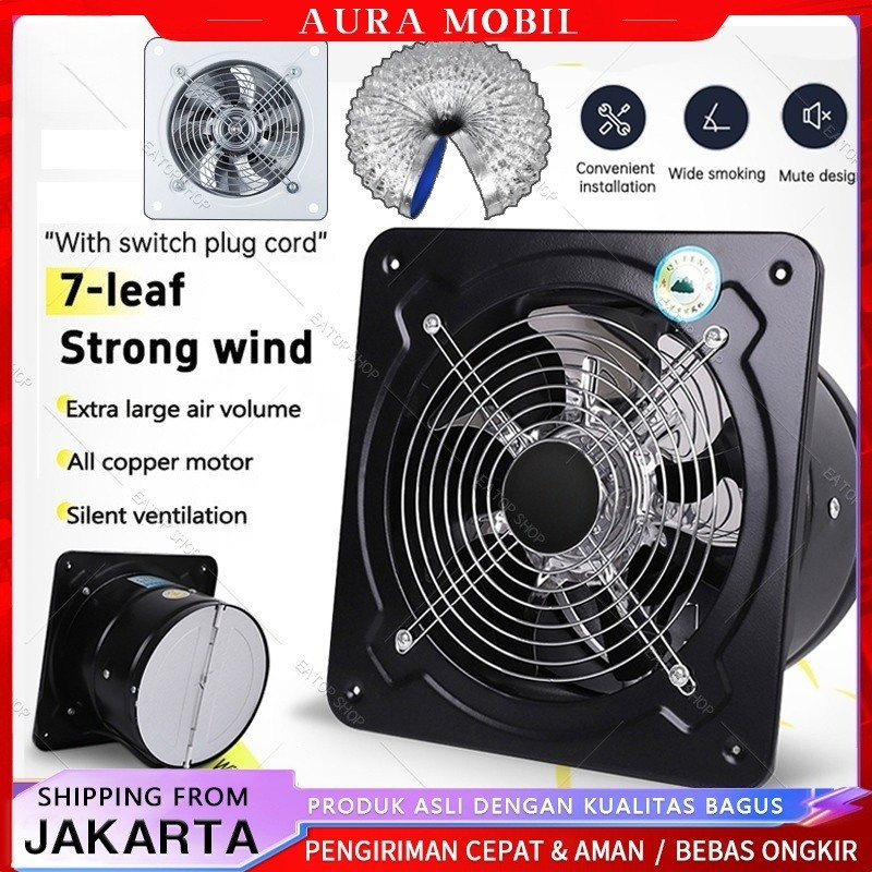 Exhaust Fan 4 Inch Kipas Angin Kipas Atap Kipas Kamar Mandi Kipas Dapur Kipas Angin Hisap Plafon Den