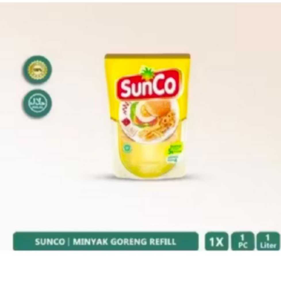

JAMIN MURAH !!!Sunco Minyak Goreng Pouch 1 Liter [ 1 pcs ](BISA LANGSUNG ORDER)