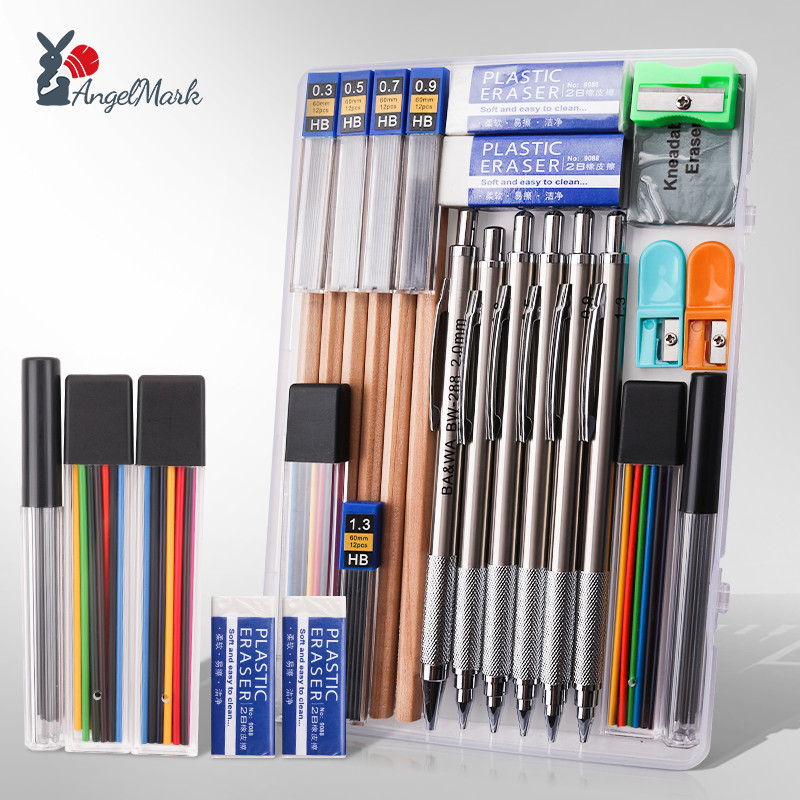 

Protable Mechanical Pencil Set With Sharpener Color Pencil Leads For Writing Sketching Art Drawing Painting Stationery Set