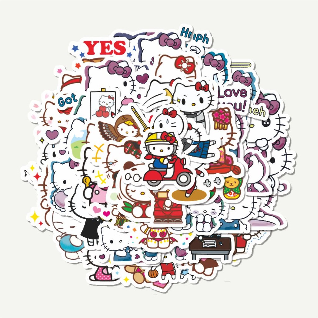

Sticker Pack Stiker Kartun Hello Kitty V5 | Sticker TUMBLR | Stiker LAPTOP KOPER HELM