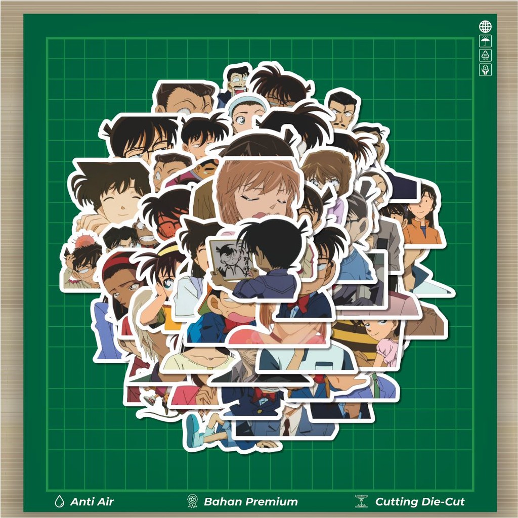 

HOT 50 PCS STIKER Stiker Anime Detective Conan V3 Stiker Fashion Cars Decal Dingin Kartu Album Custom Vinyl Anti Air- Sticker Aesthetic Buku Journal Koper Casing HP Tablet Laptop Helm Motor Botol Minum