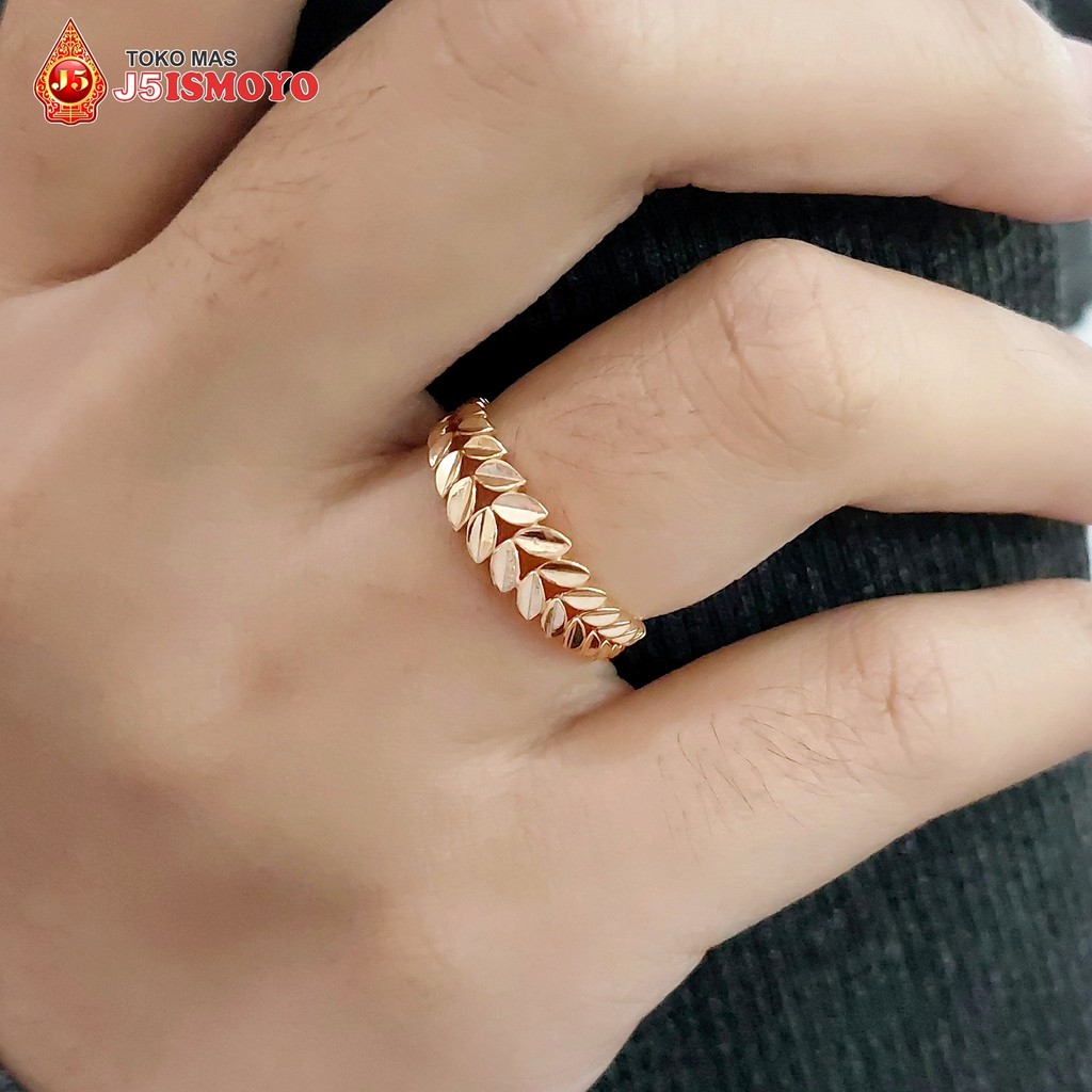 Cincin Emas Mas Asli Model Nalira J5 Ismoyo
