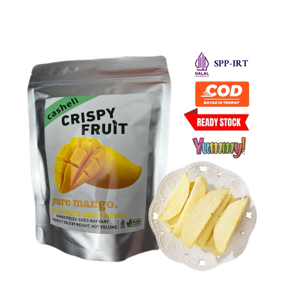 

casheli Freeze-dried Crispy Mango Mudah Segar Asam Manis 50g