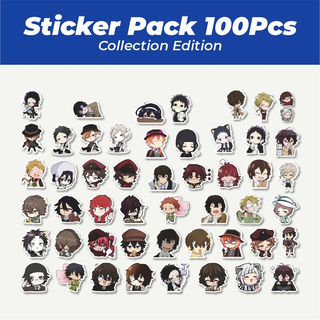 

Hot Stiker Manga Bungo Stray Dogs Series 1 Lucu Anti Air Stikers Berperekat Waterproof Sticker Decal Buat Motor Helm Buku Journal Koper Casing HP Laptop Botol Minum