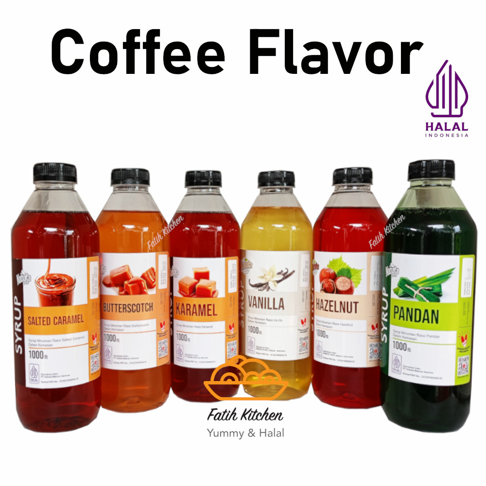 

NABATA Coffee Flavor Syrup Flavoured Tambahan Rasa untuk Kopi, Teh, Susu Sirup Minuman 1000ml
