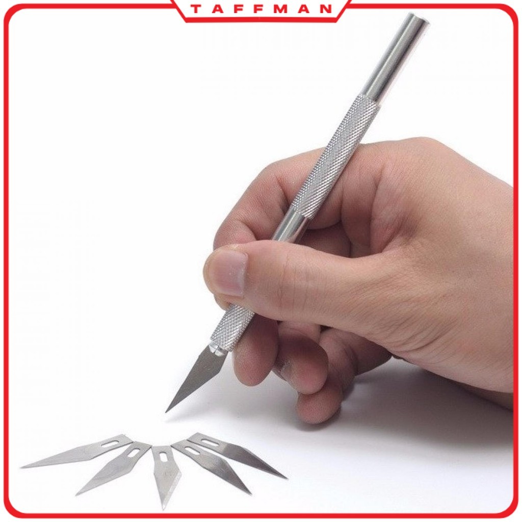 

TM - KNIFEZER Pisau Ukir Seni Hobby Crafting Art Knife Aluminium Handle - WL-9309