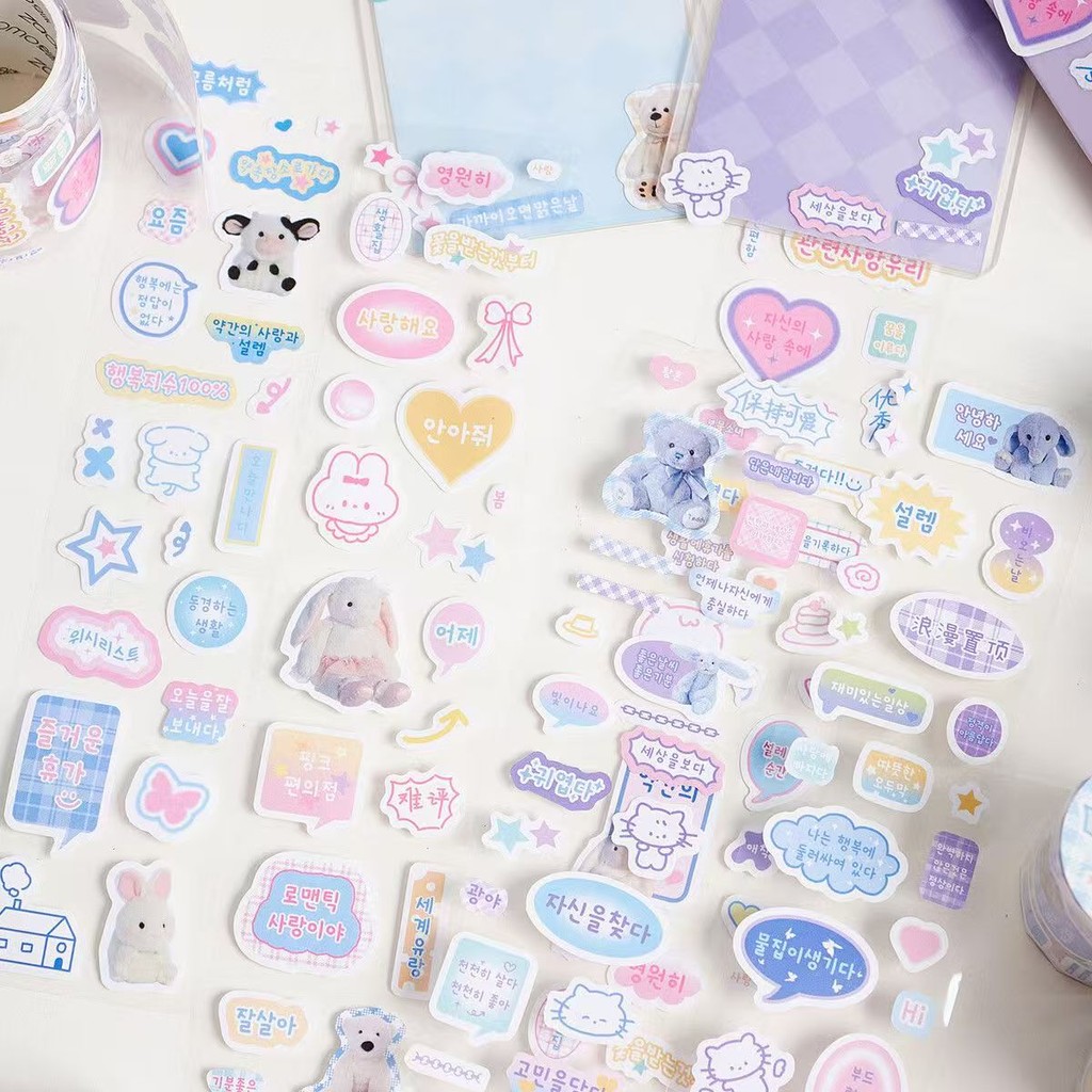 

Stiker Aesthetic Set Selotip Dekorasi 36 Roll Motif Hewan Lucu Korea untuk Jurnal Alat Tulis