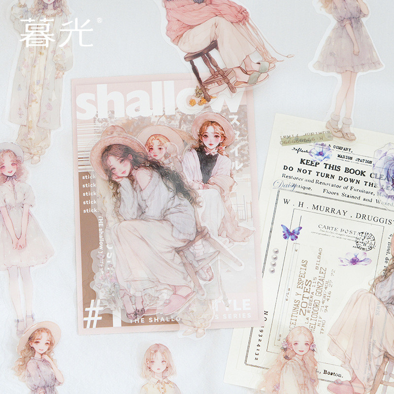 

30pcs/1lot Kawaii Scrapbook Sticker slowly Scrapbooking Supplies Planner Decorative Craft Stationery Sticker