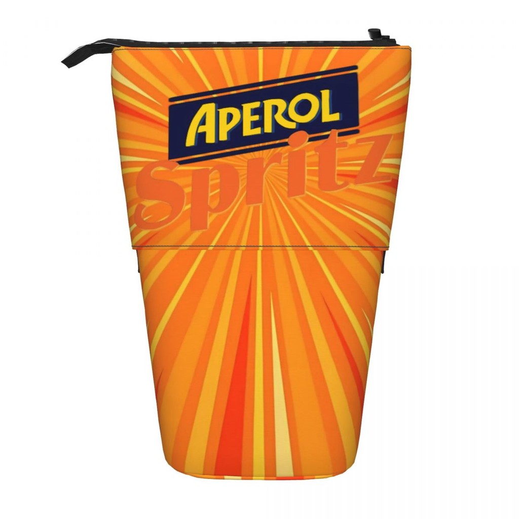 

Custom Korean A-Aperols Italy Pencil Cases for Boys Girls Retro Cocktail Alcohol Drink Bar Large Capacity Pen Box Bag Stationery