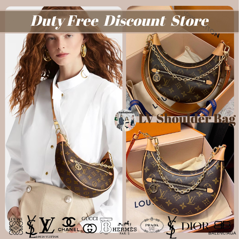 Louis Vuitton LV LOOP Tas Bahu Wanita Tas Bahu Tas Bahu Kewajiban Tas Rantai Wanita (100% Otentik)