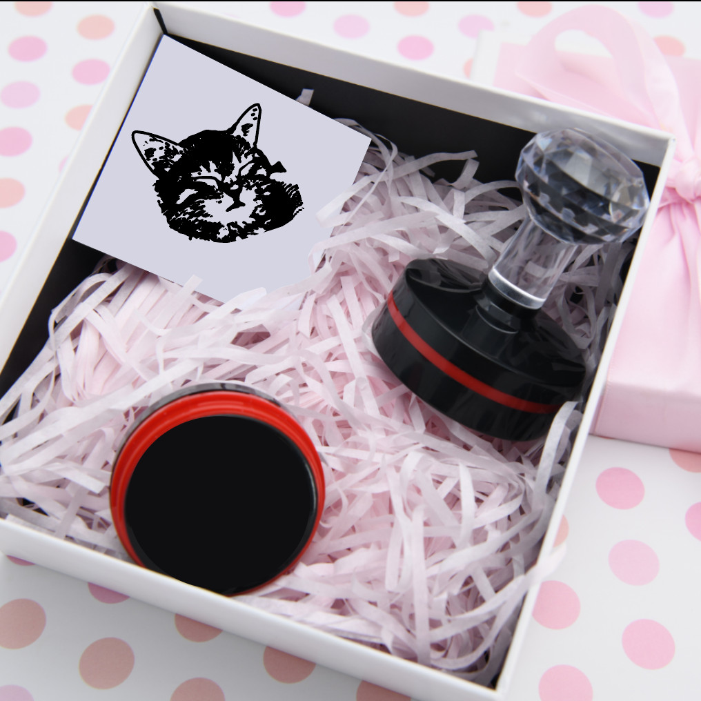

Graduation Season Gifts Custom Pet Portrait Stamp - Personalized Dog/Cat Face Stamp - Photo to Stamp Converter