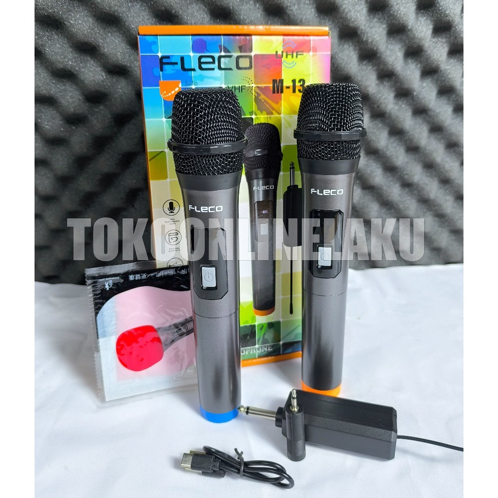 Mic karaoke / Microphone Profesional Wireless FLECO M-13 / M-13A