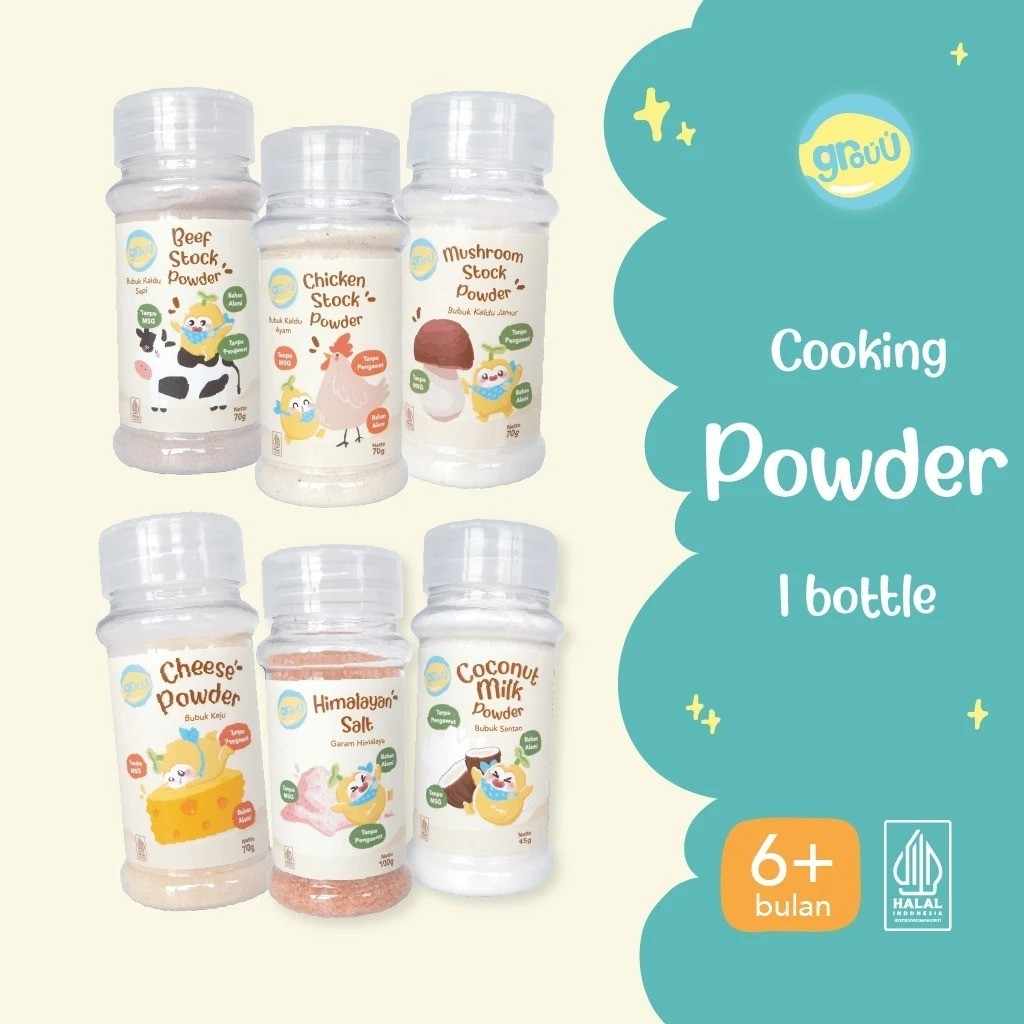

GROUU MURAH COOKING POWDER / FAT OIL BEEF CHICKEN / SOY SAUCE / SWEET SOY SAUCE BUMBU MASAK MPASI