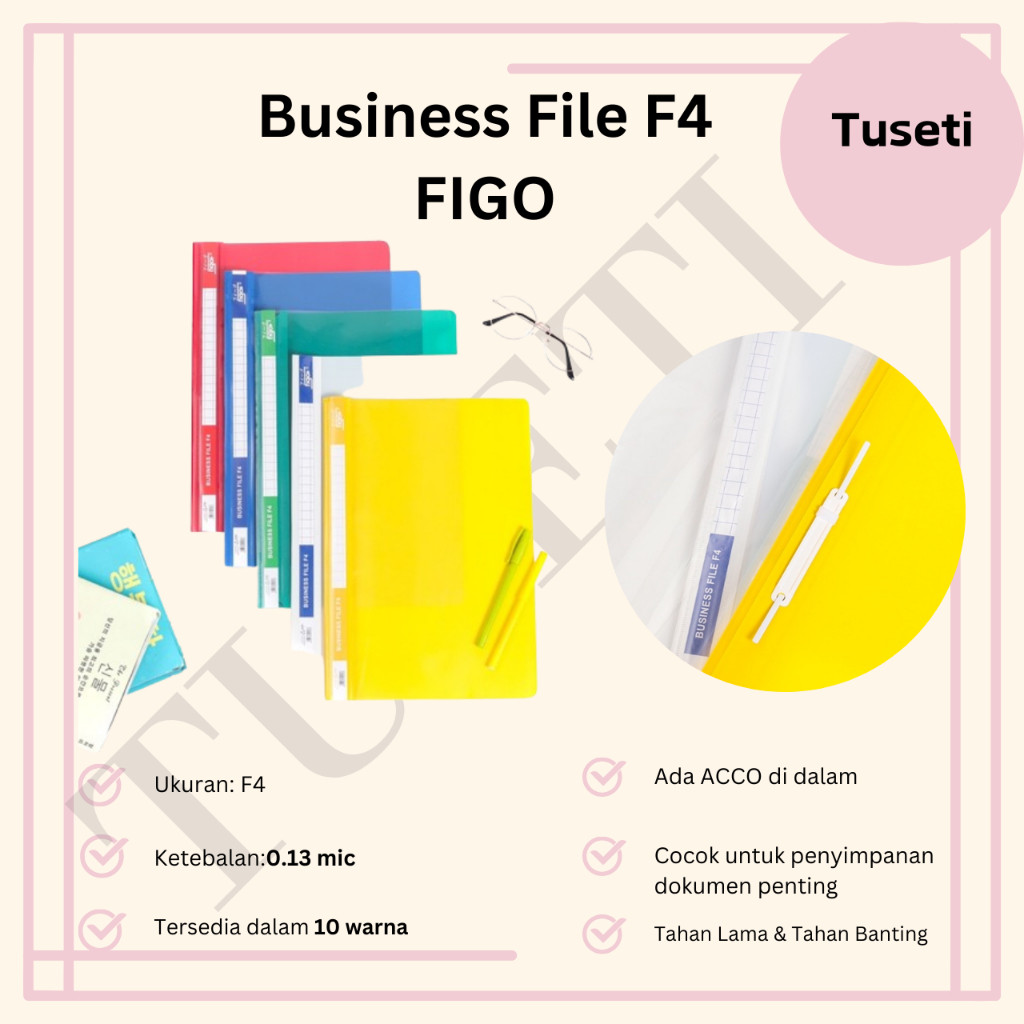 

Bisnis / Business File Folio (F4) Figo | Binis File Map Snellhecter Plastik Map Business Bisnes F4