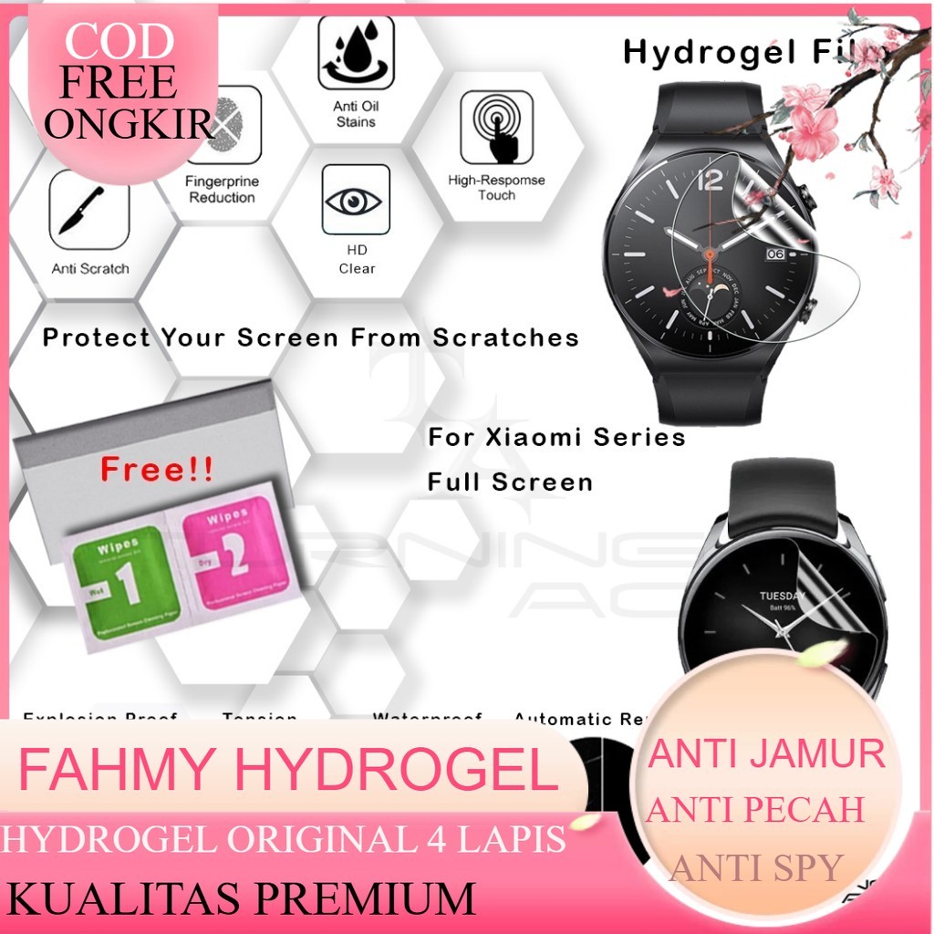 Samsung Galaxy Hydrogel Film Screen Protector Xiaomi Watch S1 / S2 / S3 / S4 / Pro / Active / Ukuran