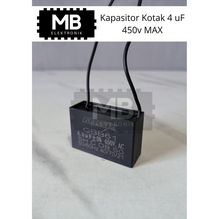 Kapasitor Kotak 4 uf 450v MAX Capacitor Kipas Angin 4 mikro