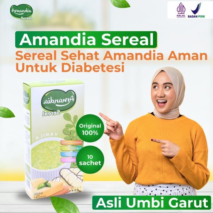 

Sarapan Lezat Amandia Sereal 300g - Gluten Free, Aman Diabetes, Indeks Glikemik Rendah, Halal BPOM