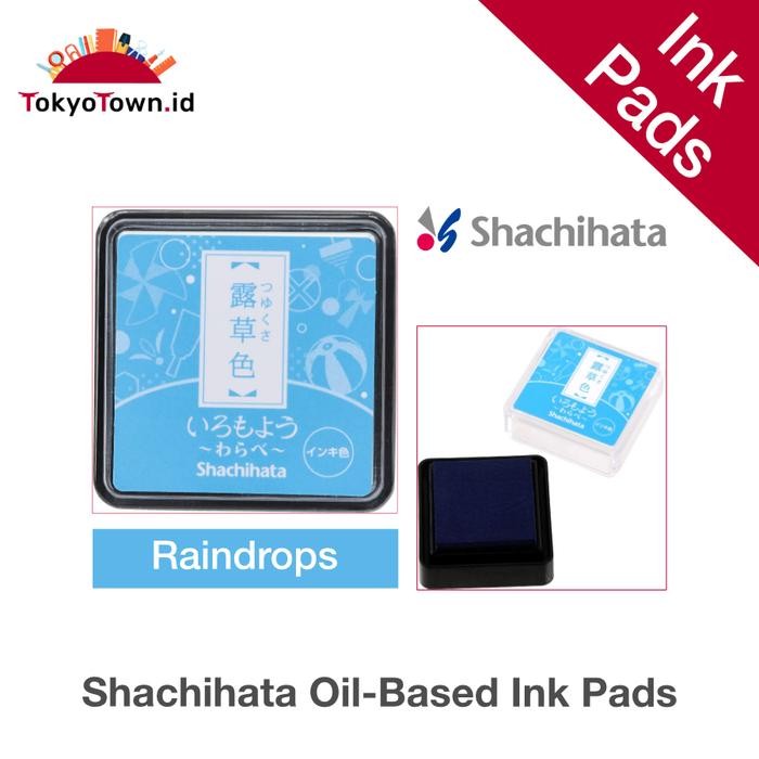 

Color Ink Pads for Stamps Shachihata Japanese Oil-Based Many Colors - Raindrops