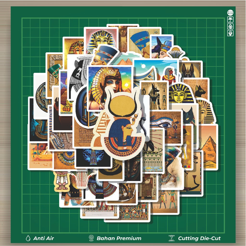 

HOT 50 PCS STIKER Stiker Ancient Egypt [Stiker Mesir Kuno] Stiker Fashion Cars Decal Dingin Kartu Album Custom Vinyl Anti Air- Sticker Aesthetic Buku Journal Koper Casing HP Tablet Laptop Helm Motor Botol Minum